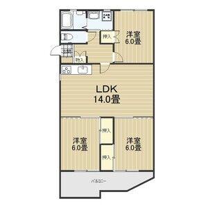 UNAX-I(3LDK/3階)の間取り写真