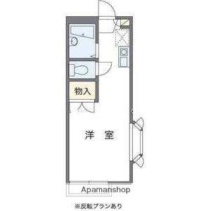 セントラルリバーⅡ(ワンルーム/1階)の間取り写真