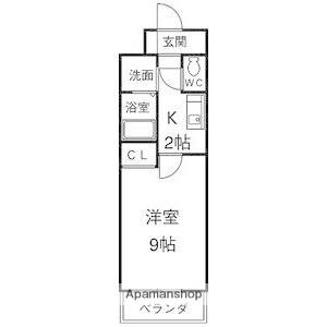CREST GAREN M(1K/5階)の間取り写真
