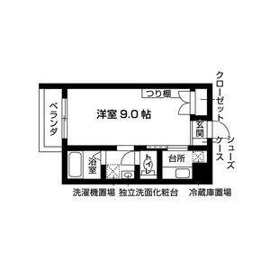 モルゲンレーテ(1K/1階)の間取り写真