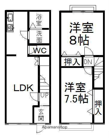 レヴァンテ赤池Ⅰ(2LDK)の間取り写真
