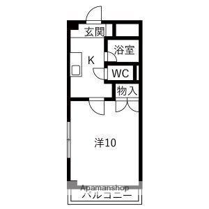 サンシャイン加藤(1K/2階)の間取り写真