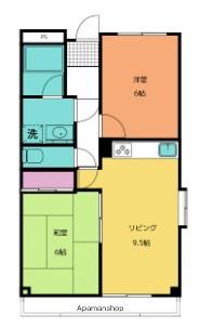 日進エクセルハイツ(2LDK/6階)の間取り写真