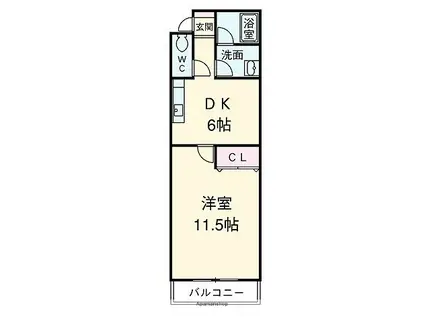 HANAYASHIKI(1DK/1階)の間取り写真