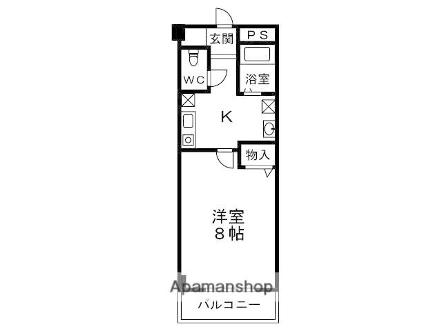 セレニール和合Ⅱ(1K/3階)の間取り写真