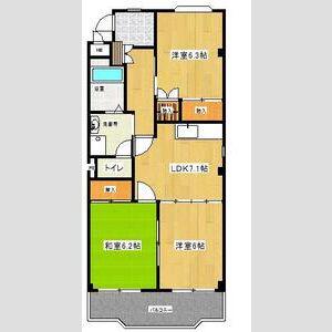 フォーシーズンA(3DK/3階)の間取り写真