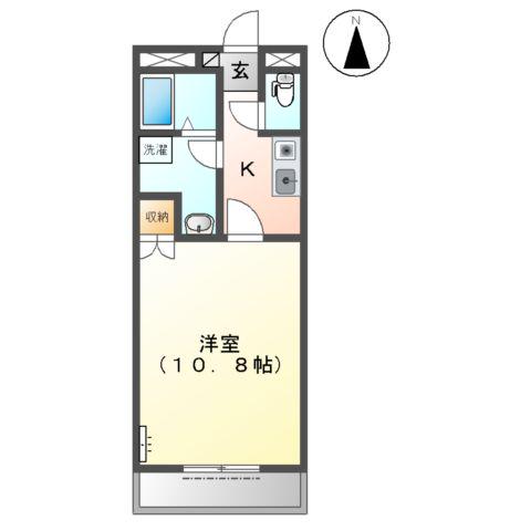 PRONITY(1K/1階)の間取り写真