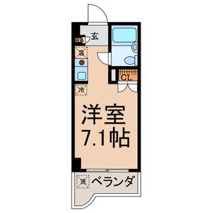 アルフエイム(ワンルーム/3階)の間取り写真