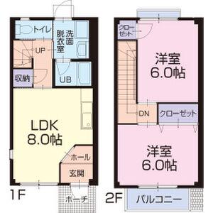 ブランシェ平池(2LDK)の間取り写真
