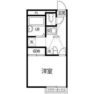 HILLS HANAMIZUKI(1K/1階)の間取り写真