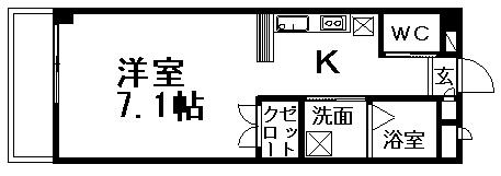 アネシス(ワンルーム/3階)の間取り写真