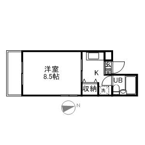 千寿ビル(1K/2階)の間取り写真