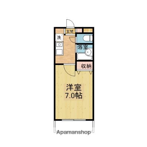 植田山DS・1マンション(1K/1階)の間取り写真