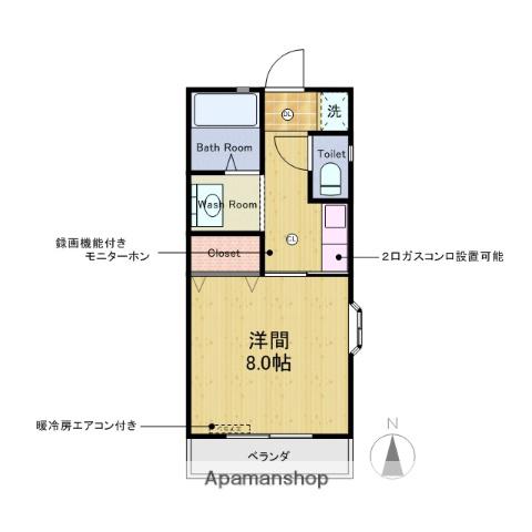 ハイム船橋A棟・B棟(1K/1階)の間取り写真