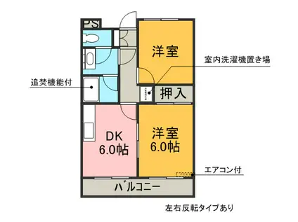 リンピアさくら(2DK/2階)の間取り写真