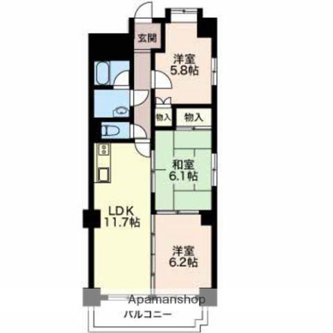 エスパシオときわ(3LDK/2階)の間取り写真