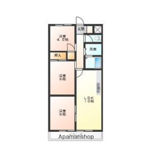 ハイツ富田3(3LDK/4階)の間取り写真