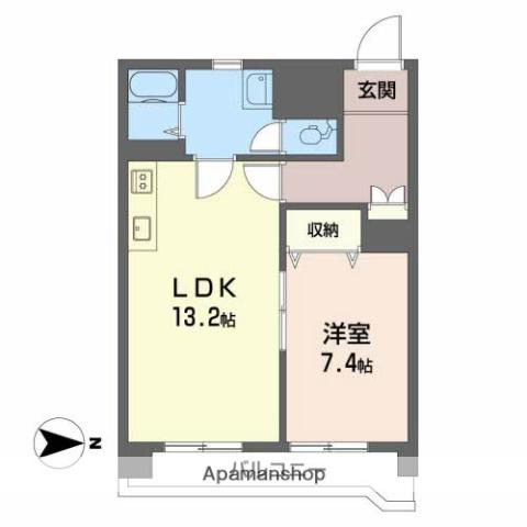 メゾン葛西(1LDK/3階)の間取り写真