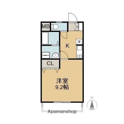 プロムナードK(1K/3階)の間取り写真