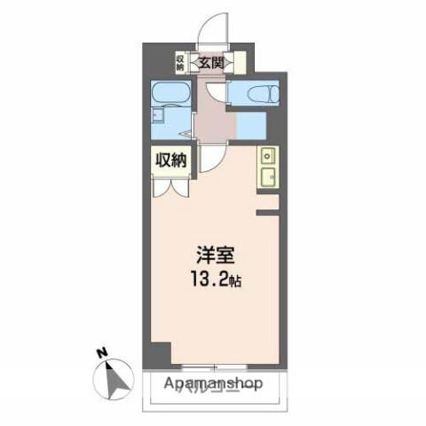 ステーションビラKⅢ(ワンルーム/4階)の間取り写真