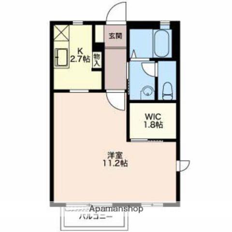 AZUL A棟(1K/1階)の間取り写真