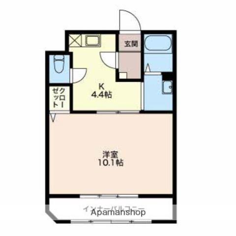 MSグランデージ(1K/2階)の間取り写真