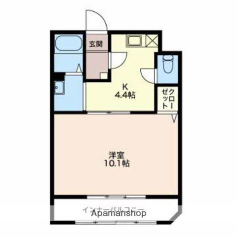 MSグランデージ(1K/1階)の間取り写真