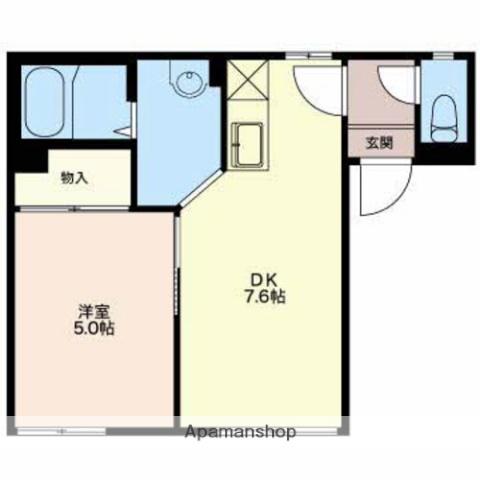 シャトルみつや(1DK/1階)の間取り写真