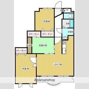 クレストールサカクラ(3LDK/3階)の間取り写真
