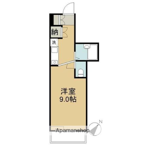 アストラルハイツ(ワンルーム/4階)の間取り写真