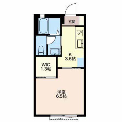 シュペリュールA棟(1K/1階)の間取り写真