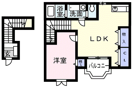 エーデルハイム(1LDK/2階)の間取り写真
