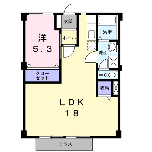 エルドラド(1LDK/1階)の間取り写真