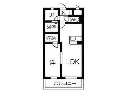 プレステージ千種(1LDK/1階)の間取り写真