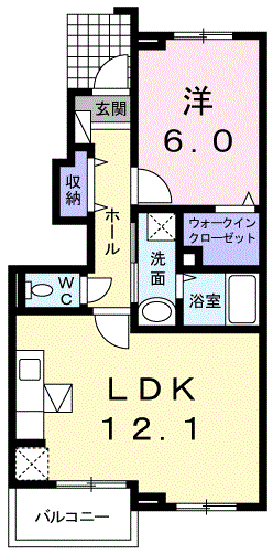 スターポップ M Ⅱ(1LDK/1階)の間取り写真
