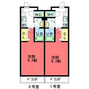 THE THIRD イースト(1K/1階)の間取り写真
