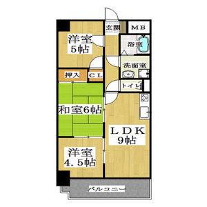 グレースマンション藤(3LDK/7階)の間取り写真