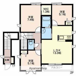 インビクタス(2LDK/1階)の間取り写真