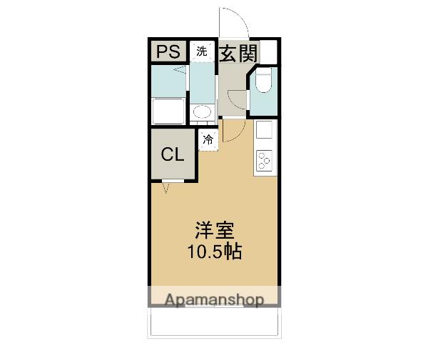 コスモス(ワンルーム/1階)の間取り写真