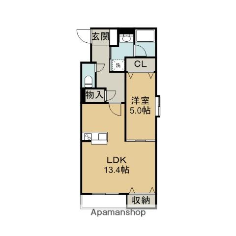 HEART相生(1LDK/3階)の間取り写真