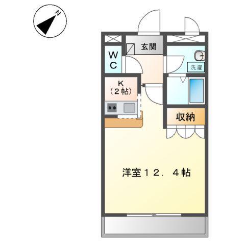 コンフォース西阿倉川(1K/1階)の間取り写真