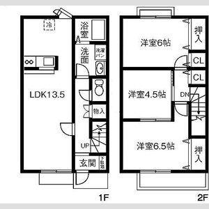 プラッサムコート日永Ｂ(3LDK)の間取り写真