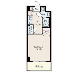 フローラル堀木(1K/5階)の間取り写真