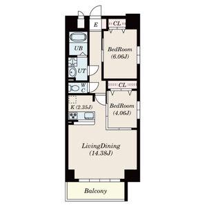 S-FORT四日市 ARCAM(2LDK/12階)の間取り写真