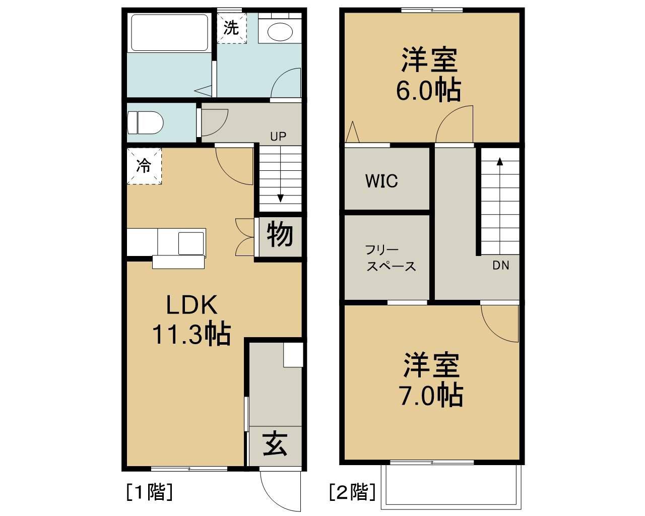 ＭＡＩＳＯＮＥＴＴＥ　ＬＡＮＤ　楠町　Ⅰ(2LDK)の間取り写真
