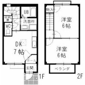 ルーベンス日永Ⅲ(2DK)の間取り写真