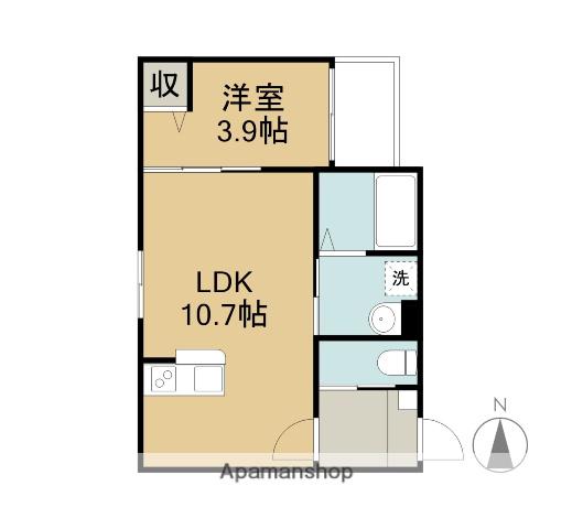 LECOCON桑名 Ⅳ(1LDK/1階)の間取り写真