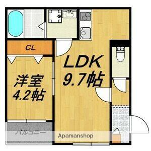 LECOCON四日市Ⅰ(1LDK/2階)の間取り写真