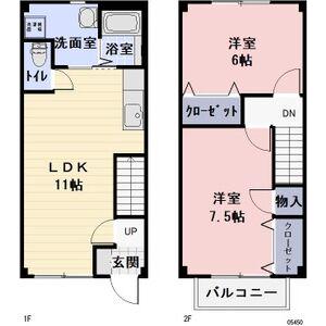 グランメール采女(2LDK)の間取り写真