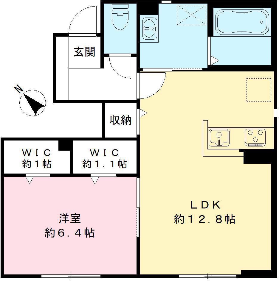 GRUNDY(1LDK/1階)の間取り写真